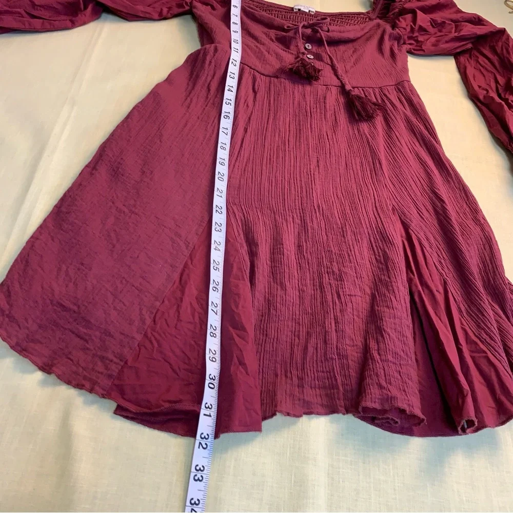 Chelsea & Violet Red Ribbed Ruffled Sundress - Picture 6 of 10